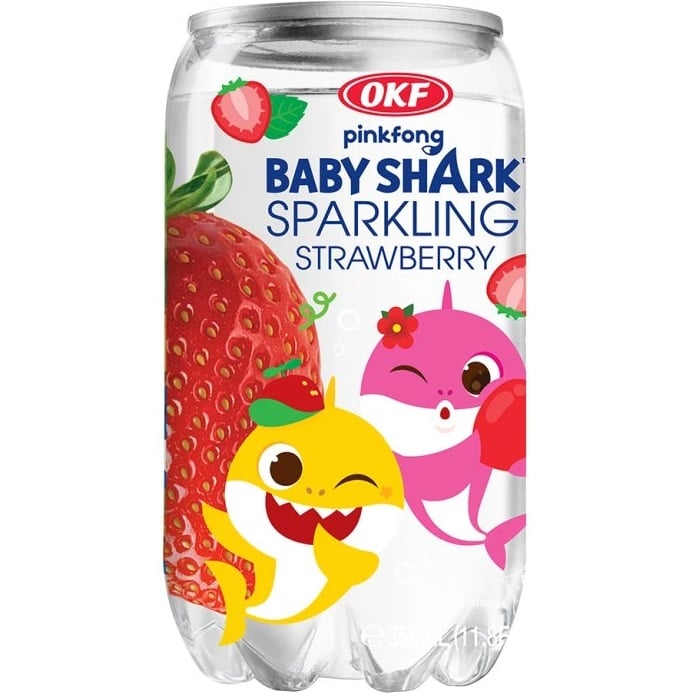 OKF Sparkling Baby Shark 350ml Strawberry