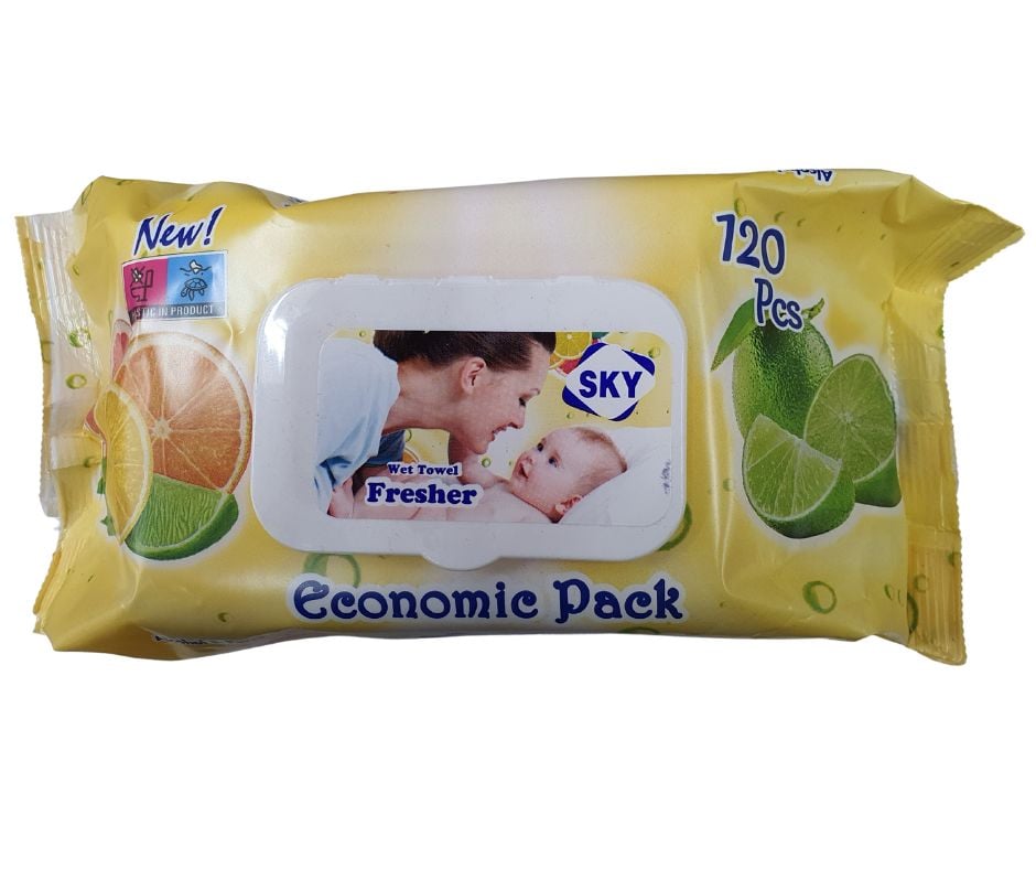 Vlhčené ubrousky SKY 120ks Grapefruit & Lemon