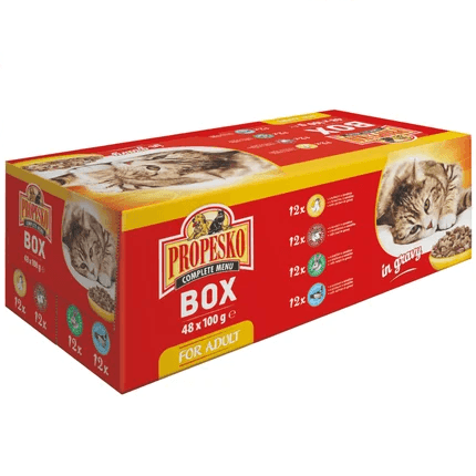 Propesko kapsička kočky 48x100g kuřecí, hovězí, králík, losos
