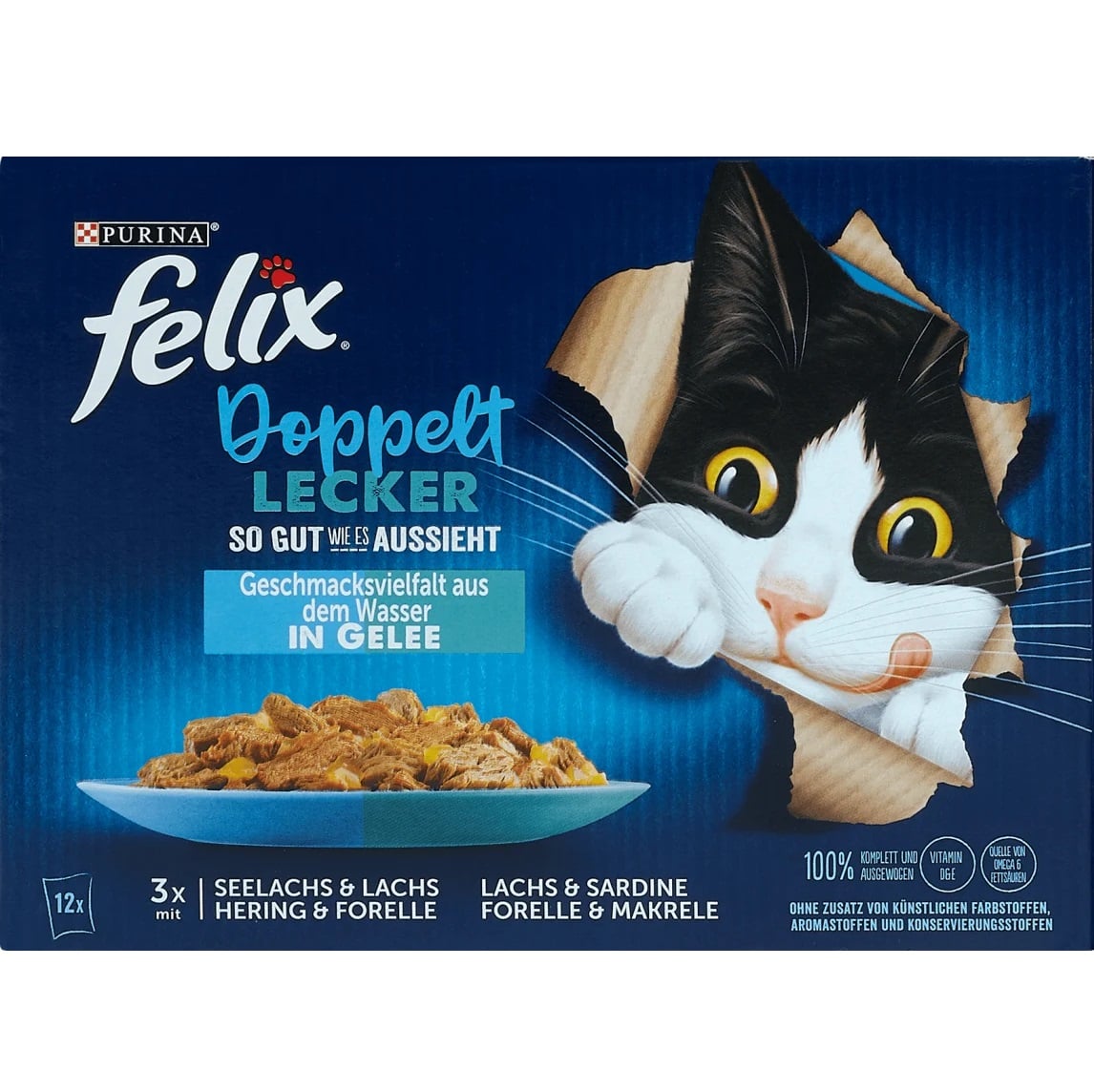 Felix 12x85g Doppelt Lecker - Losos, sardinky, pstruh, makrela