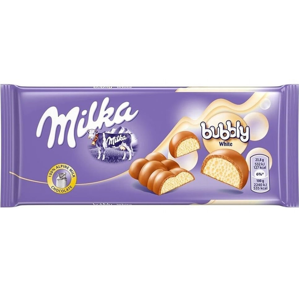 Milka Bubbly White 95g