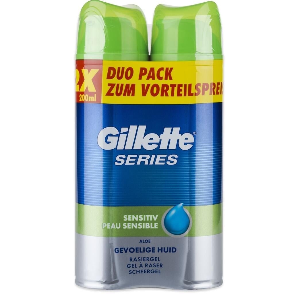 Gillette gel 200ml Sensitive Aloe Vera 2ks