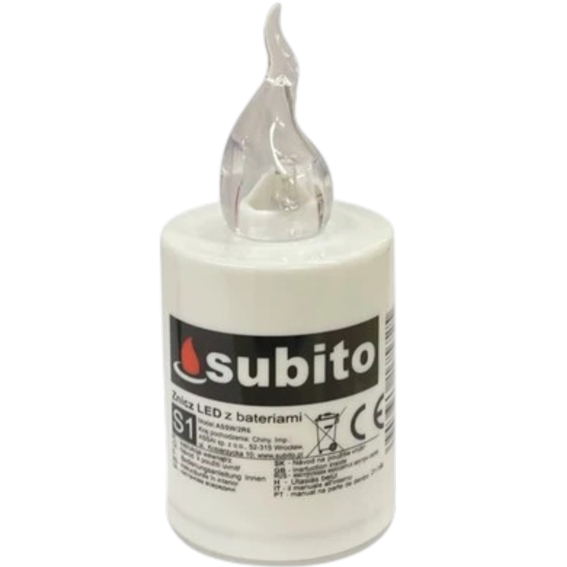 Subito svíčka LED hřbitovní Subito Bílá 10cm 88-dní