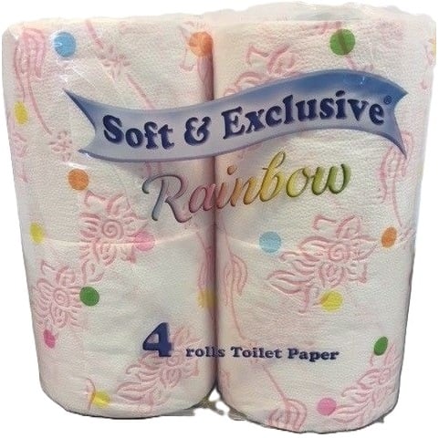 TP Soft & Exclusive 4ks 2vrs Rainbow Růžový