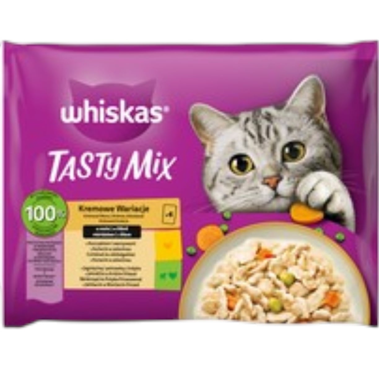 Whiskas kapsička 4x85g Tasty Mix-jehněčí, kuřecí, hovězí, drůbeží