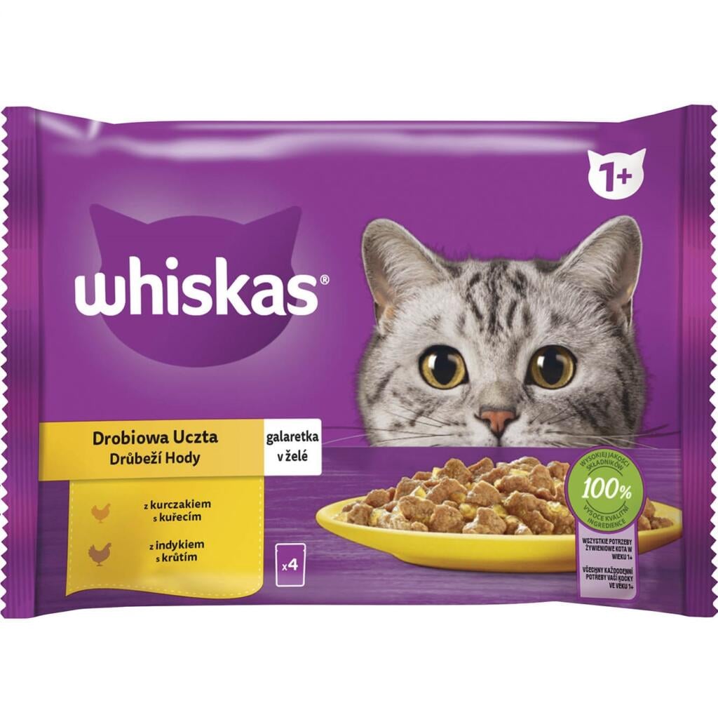 Whiskas kapsička 4x85g Drůbeží v želé
