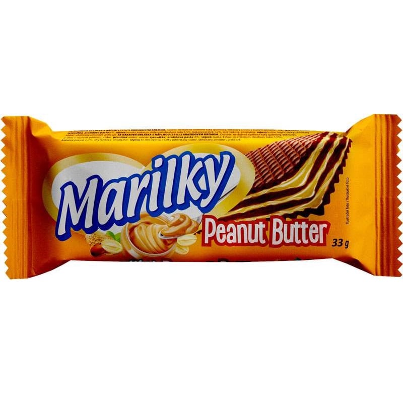 Marilky Oplatky 33g Peanut butter black