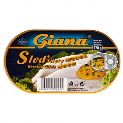 Giana Sleď filety 170g v hořčičné omáčce