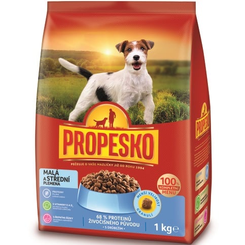 Propesko psi granule 1kg Malá a střední plemena