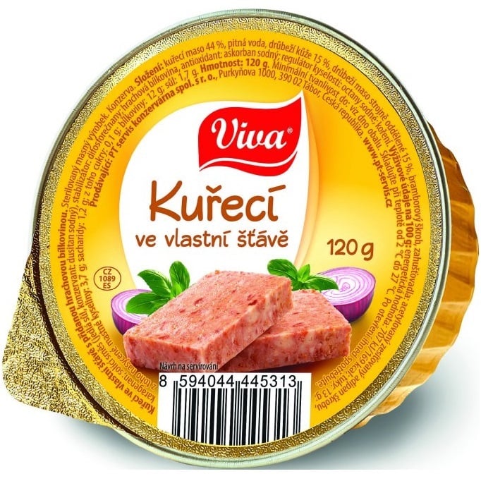 Viva 120g Kuřecí maso ve vlastní šťávě
