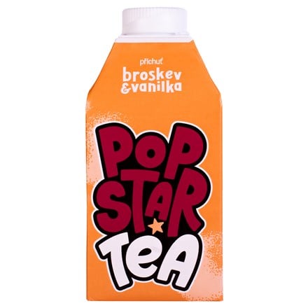 Popstar Tea 500ml Broskev & Vanilka