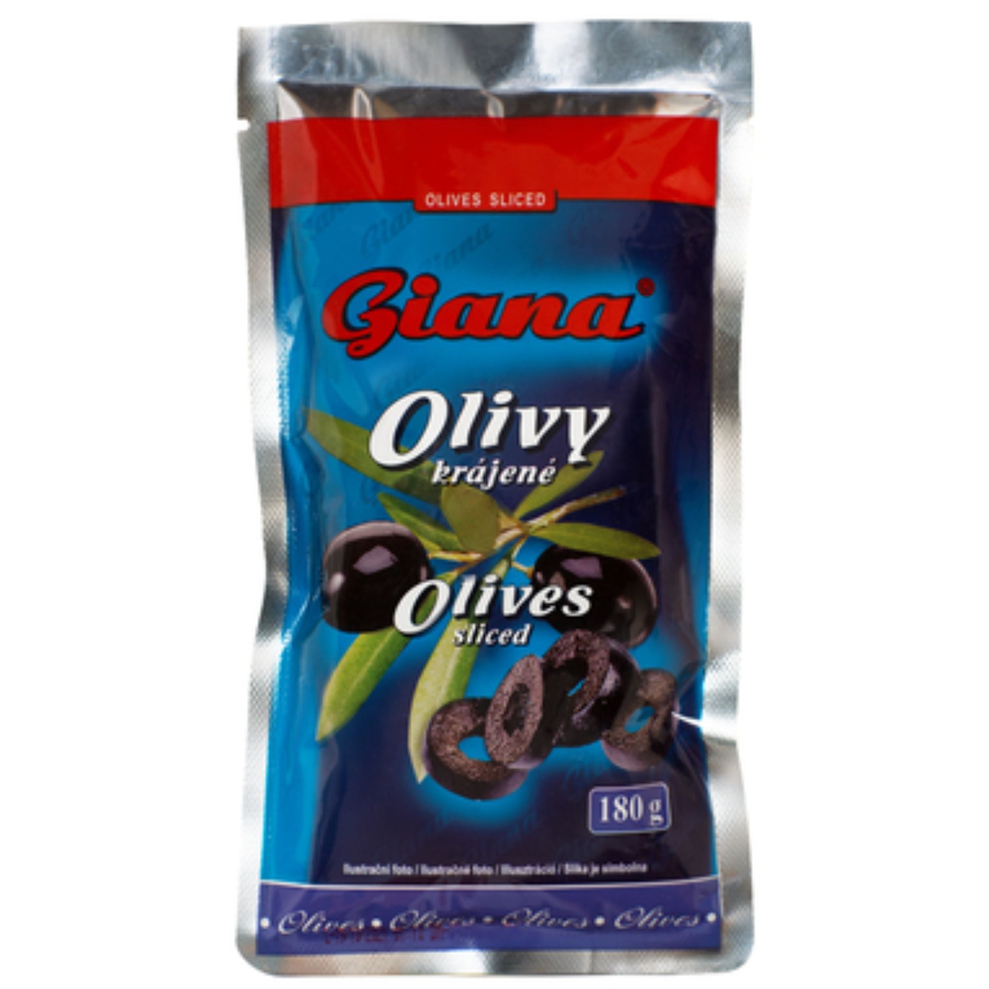 Giana Olivy černé krájené bez pecky 180g