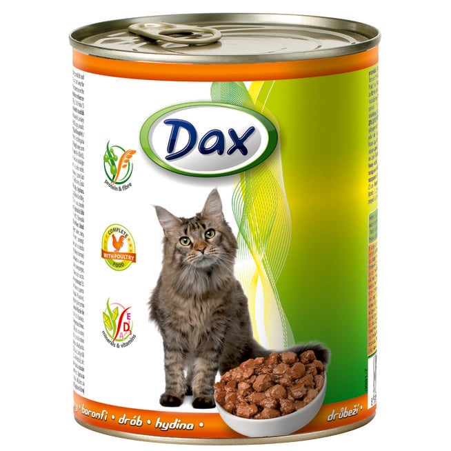 Dax kousky kočky 830g drůbeží