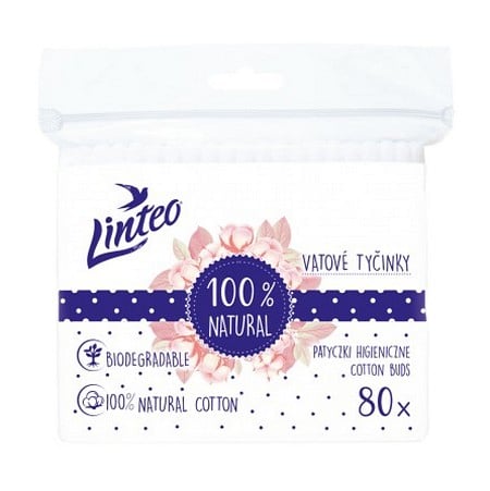 Vatové tyčinky LINTEO 80ks sáček