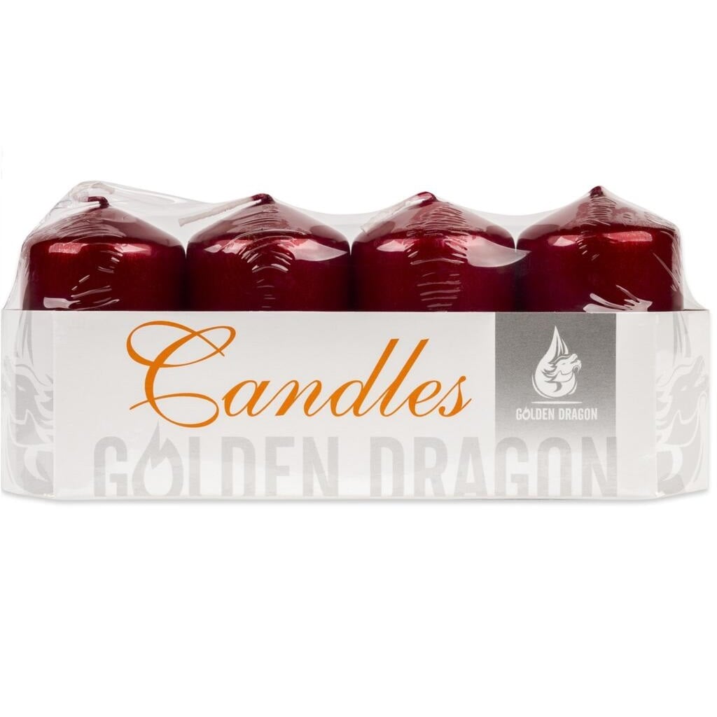 Golden Dragon Adventní svíčky 4ks Bordo