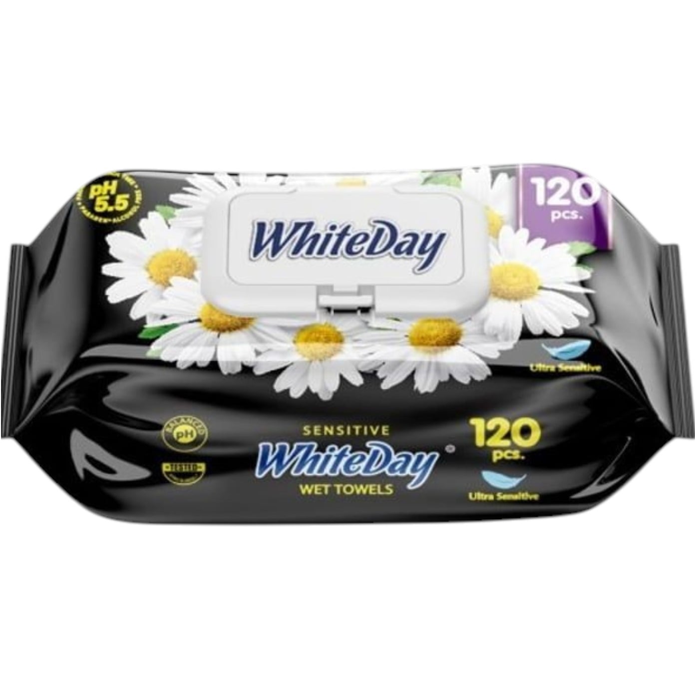 Ubrousky 120ks WhiteDay Sensitive Chamomile