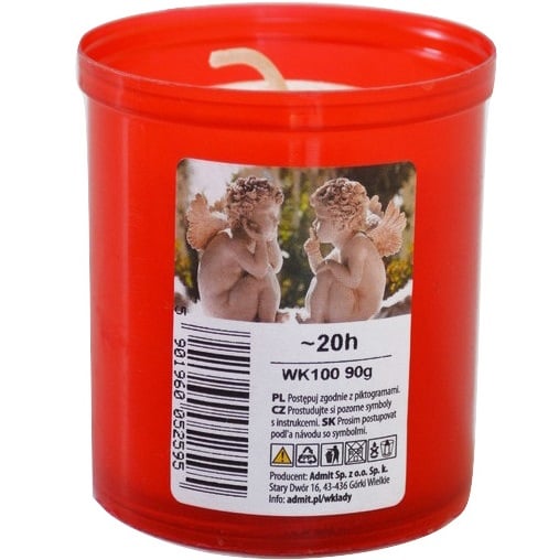 Svíčky WK100 červený 90g