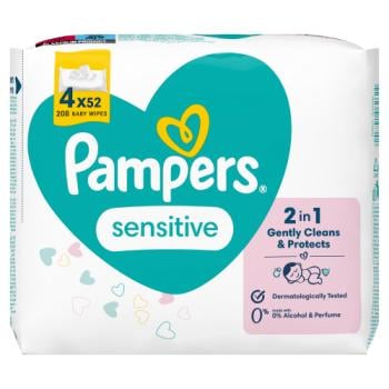 Ubrousky Pampers 52ks Sensitive