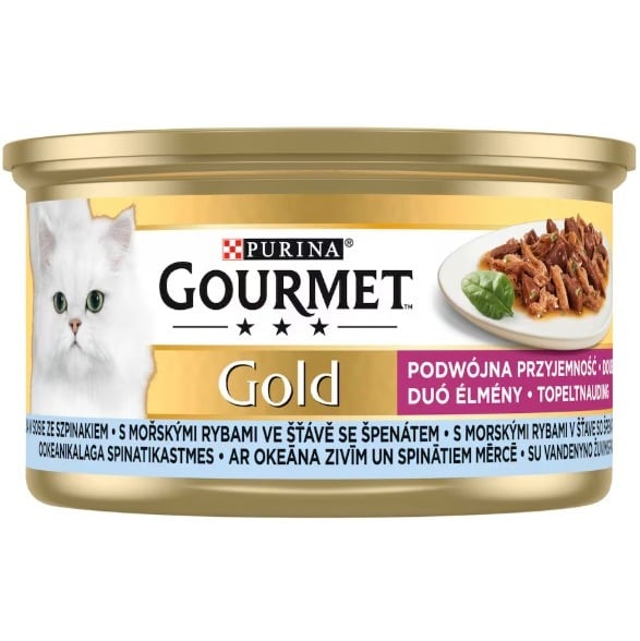 Gourmet Gold 12x85g DuoT Ocean Fish & Spinach