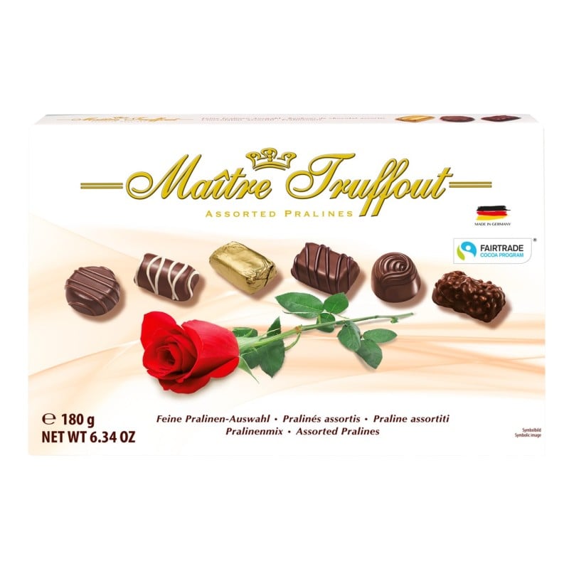 Maitre Pralines 180g Bílá