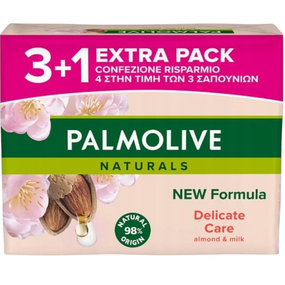 Palmolive mýdlo 90g Naturals - Delicate Care 3+1