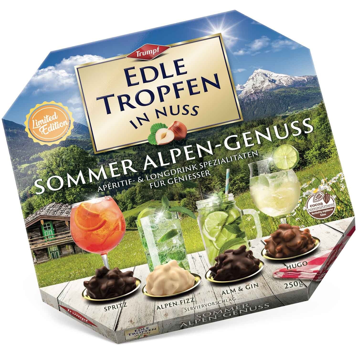 Edle Tropfen in Nuss 250g Sommer Alpen-Genuss