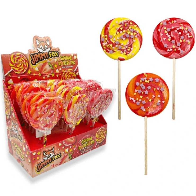 Lízatka Spiral Lollipops Strawberry JF 50g