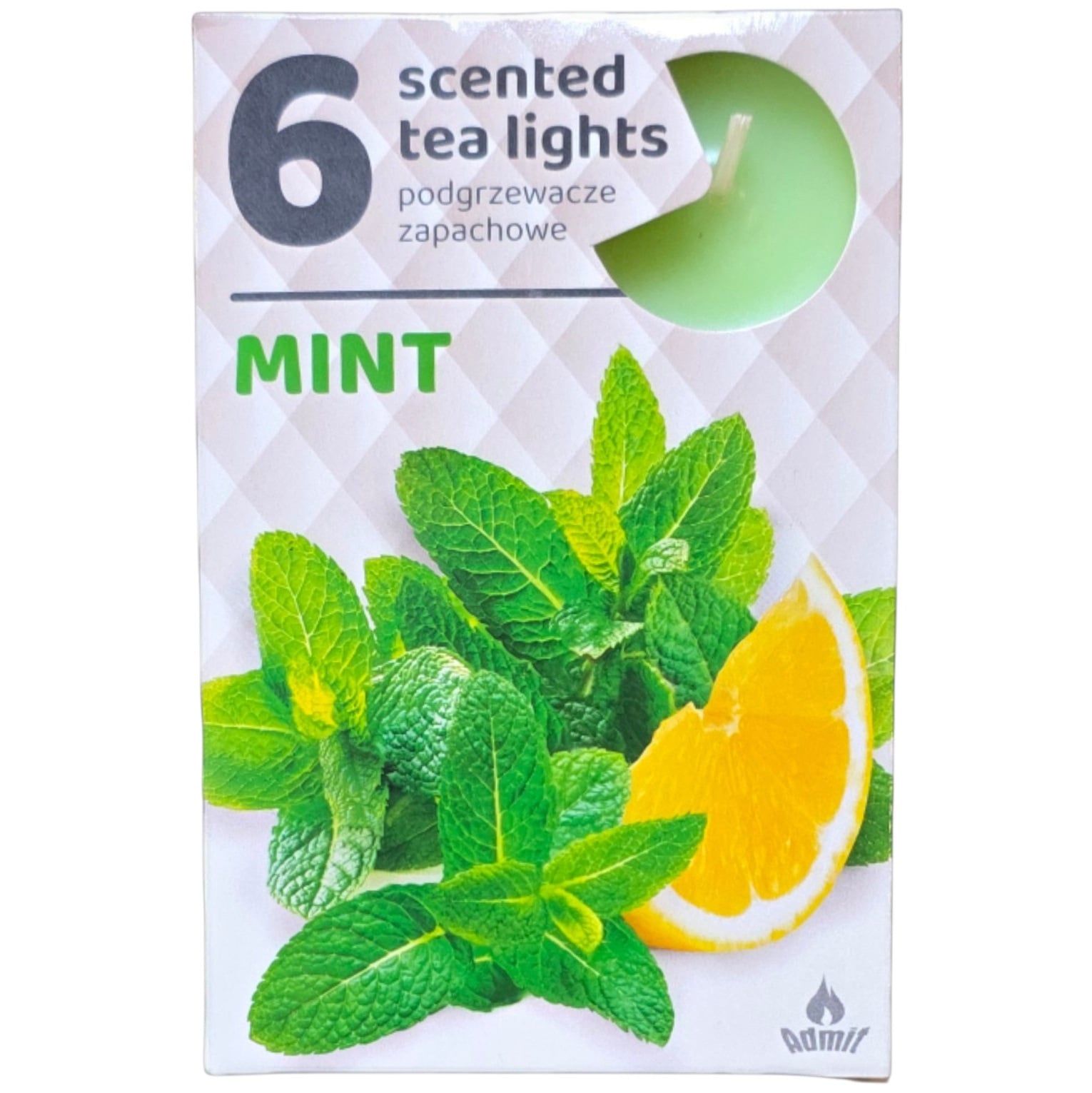 Admit Tea Lights 6ks Mint