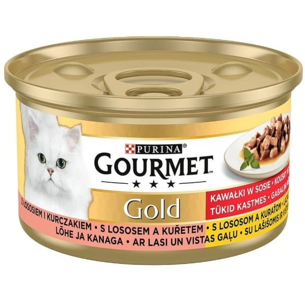 Gourmet Gold 12x85g Salmon & Chicken
