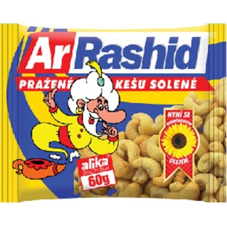 ArRashid Kešu jádra pražená solená 60g