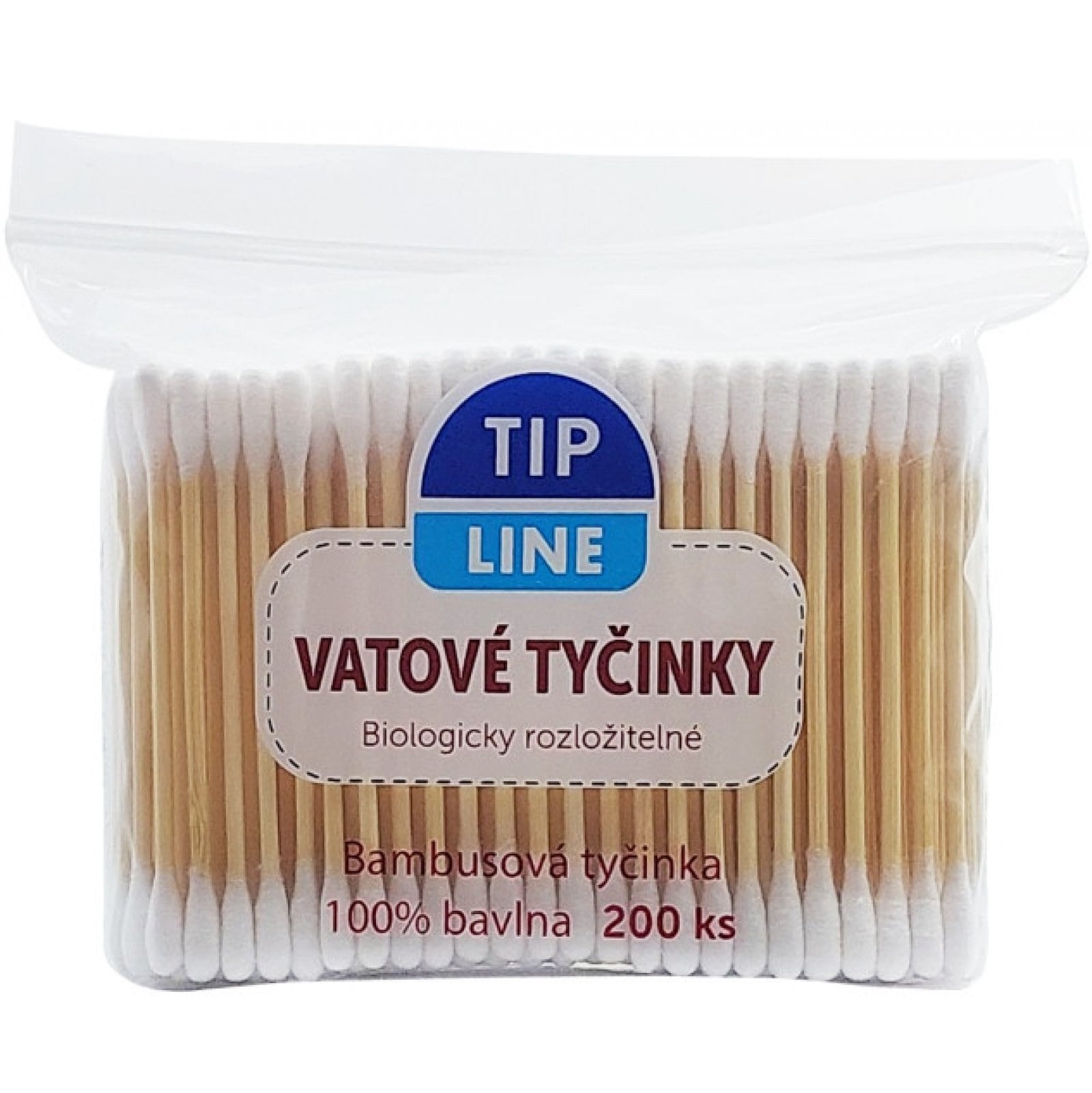 Vatové tyčinky PA 200ks Bambus