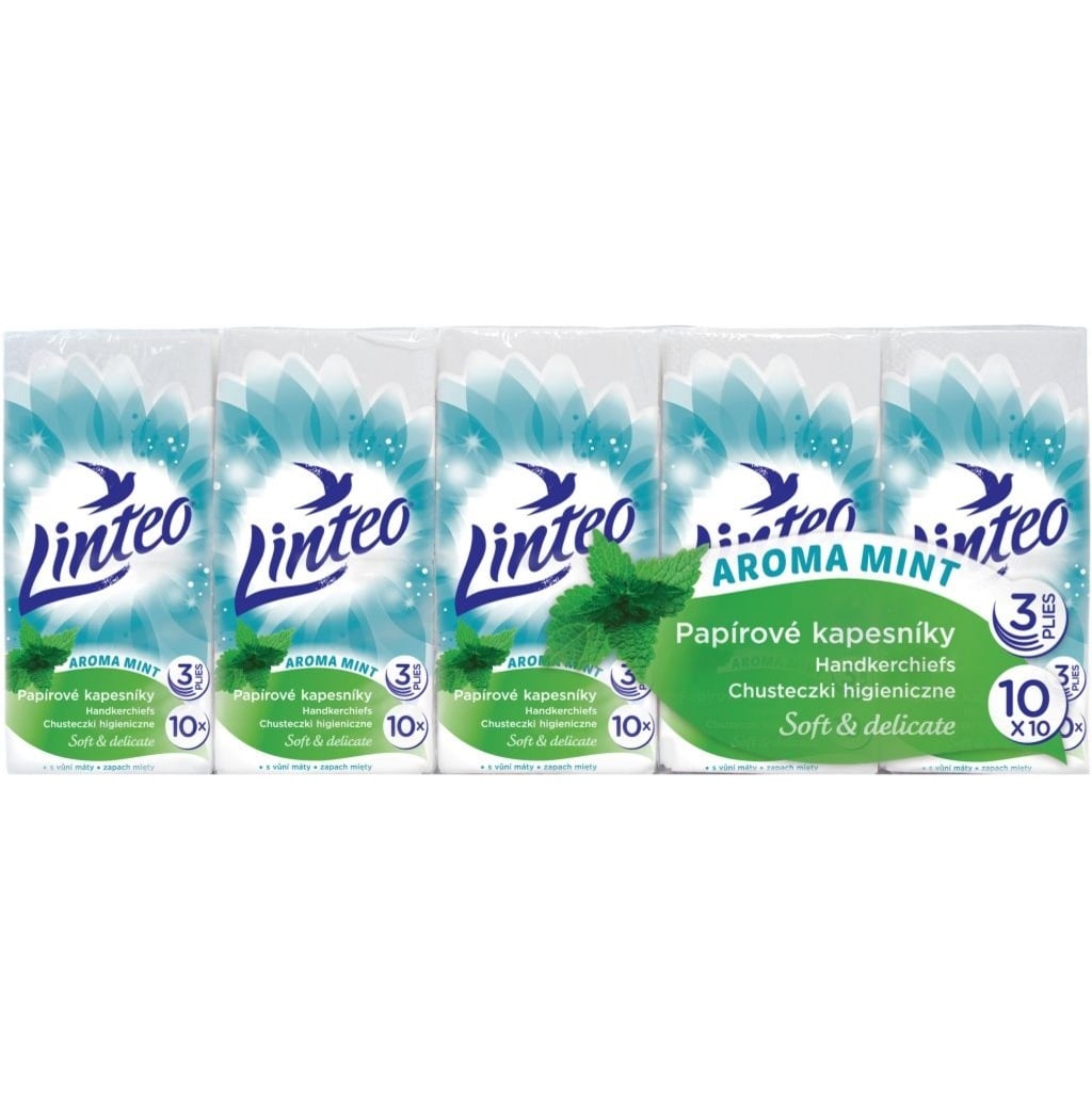 Kapesníky LINTEO 10x10 3vrs Menthol