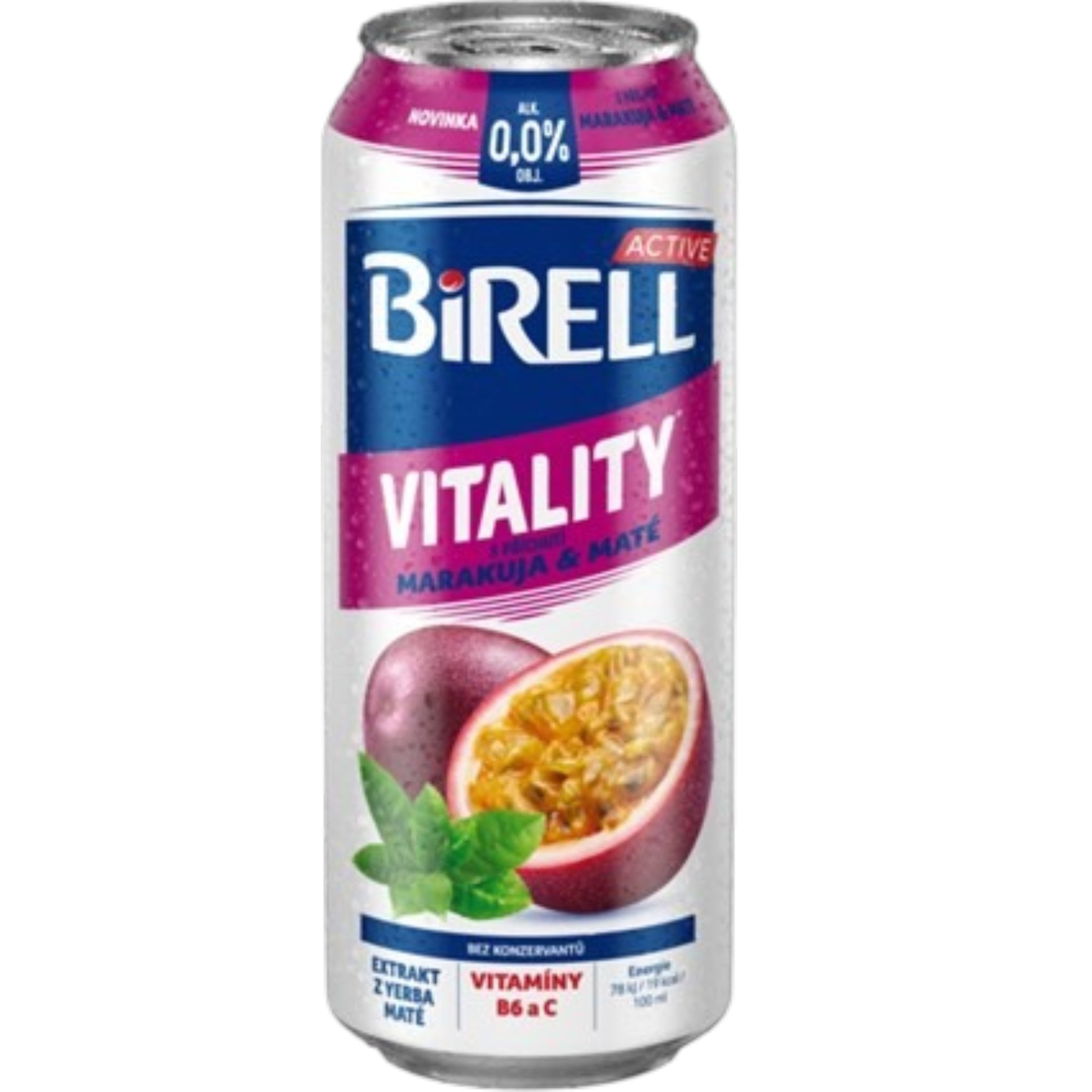 Birell 500ml Vitality Marakuja & Maté