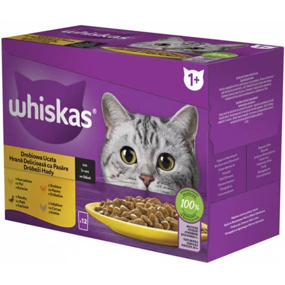 Whiskas kapsička 12x85g Drůbeží výběr v želé