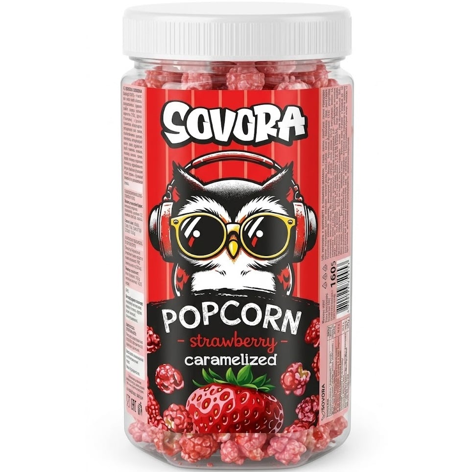 SOVORA Popcorn 160g Strawberry